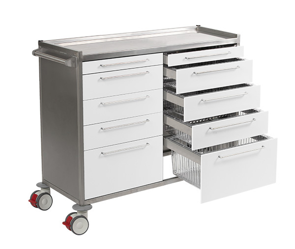 Snijders Care modular transport double medical trolley 600