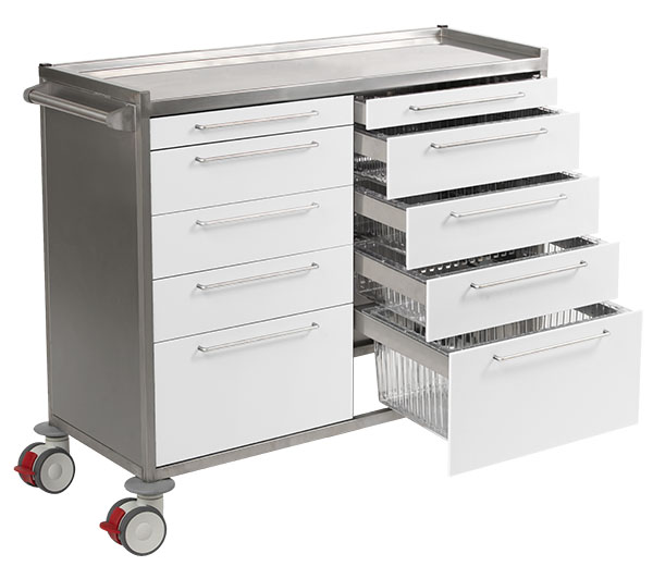 Snijders Care modular transport multifunctional care trolley double 600
